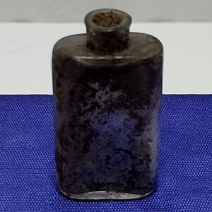 Apothecary Antique Glass Miniature Bottle Patina Finish 2.5" Historic Collectibl